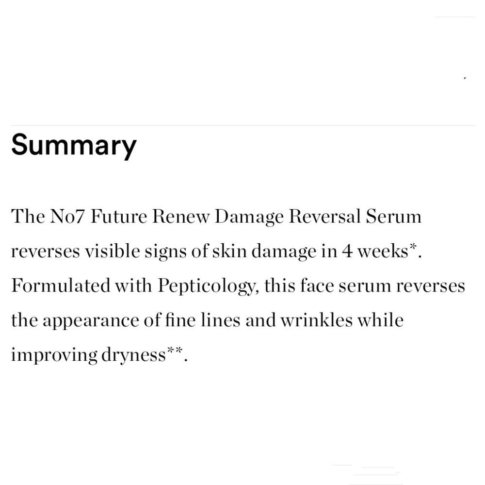 No 7 Future Renew Damage Reversal Serum - Picture 7 of 10